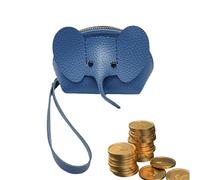 Elephant Money Bag Animal Münz Bolsa con Cremallera | Pequeño Intercambio De Dinero De Cuero PU para Mujeres, Niñas, Adolescentes, Elefante Portemonnaie como Una Bolsa De Cura De Viaje para Monedas Y