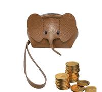 Elephant Money Bag Animal Münz Bolsa con Cremallera | Pequeño Intercambio De Dinero De Cuero PU para Mujeres, Niñas, Adolescentes, Elefante Portemonnaie como Una Bolsa De Cura De Viaje para Monedas Y