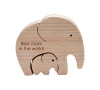 Elephant Mother And Child Mother's Day Gift Exquisite(2 Pieces,wooden)