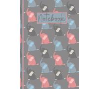Elephant Notebook: Cute Pink & Blue Elephant Lined Journal, Novelty Elephant Gift for Anyone who Loves Elephants