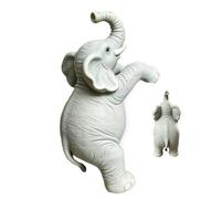 Elephant Planter Hugger - 105 Grams Flower Pot Animal Ornament | Resin Realistic Figurine Yard Art For Patio Garden Terrarium Lawn Balcony Terrace Outdoor Fence Park