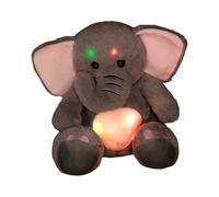 Elephant Plush With LED Light | Cuddly Stuffed Animal Night Light Toy, Soft Plush For Kids, Adults, Girls & Boys, Perfect For Bedroom, Living Room, Shelf, Office, Car, Birthday & Children's Day
