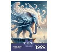 Elephant Puzzle Imposible Desafío Extremo Adultos Niños 1000 Piezas Arte Moderno Cumpleaños Regalo Brain Teaser Mindfulness Activity 70x50cm/1000pcs