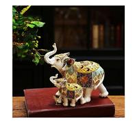 Elephant Sculpture Decorative Elephant Figurine Statue Decoration Living Room Office Bookcase Bedroom Resin Decor for Mom,Mutter Kind
