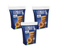 Elephant Squeezed Pretzels Sea Salt - Pastelería con sal marina (3 paquetes de 80 g) Needforsweet