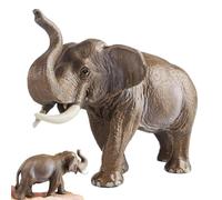 Elephant Statue, Asian Elephant Model Figure, Realistic Solid Sculpture, Hand Painted Educational Design, 6,69 x 4,33 x 2,87 pulgadas, Ideal para Library, Kindergarten, Garden, Patio