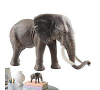 Elephant Statue, Asian Elephant Model Figure, Realistic Solid Sculpture, Hand Painted Educational Design, 6,69 x 4,33 x 2,87 pulgadas, Ideal para Library, Kindergarten, Garden, Patio