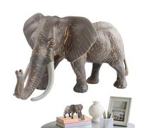 Elephant Statue, Asian Elephant Model Figure, Realistic Solid Sculpture, Hand Painted Educational Design, 6,69 x 4,33 x 2,87 pulgadas, Ideal para Library, Kindergarten, Garden, Patio