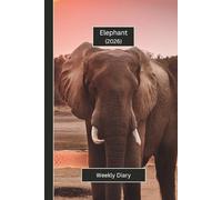 Elephant Weekly Diary 2026: A gorgeous Week View Planner (spread across 2 pages). It's an ideally sized (6"x9") animal themed journal in a large print ... pages. Great gift for friends and family.