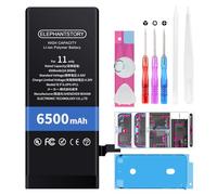 ElephantStory Batería para iPhone 11, 6500 mAh Bateria de Alta Capacidad para A2111 A2221 A2223 Baterías de Polímero de Litio con Todos los Kits de Herramientas