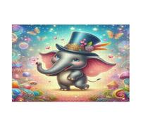 ElephHormiga Puzzle de 1000 piezas de madera para niños adultos, rompecabezas de material reciclado de calidad superior (75 × 50 cm)
