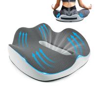 ELEPRUC Cojín para coxis, Cojin Coxis Espuma de Memoria, Cojin Silla Oficina para Alivio de la Presión en Caderas, Cojín Ergonómico Antiescaras para Silla de Oficina, Coche, Silla de Ruedas y Sofá