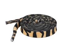 Elerevyo 1 Par de Cordones Planos con Estampado de Leopardo para Zapatillas Deportivas Cordones de 0,31 Pulgadas para Zapatos de Senderismo Informales Atigrado negro amarillo 120cm/47.2"