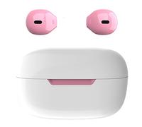 eleror Auriculares Inalámbricos Mini Invisibles Bluetooth, Auriculares Semi-In-Ear Pequeños para Trabajo y Uso Diario, Control Táctil, Livianos para Música y Audiolibros(Rosa)