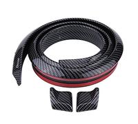 Elerose para Decoración Jetta Fibra de Carbono Caucho Coche Modificación Suave 1.5m/4.9ft Universal 3D Sin Interferencia Alerón Cola de Goma/Ala Superior (Negro)