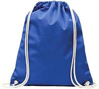 ELES VIDA Bolsa de deporte 1 unidad 38 x 42 cm - Mochila de tela, bolsa de algodón, tote bag, saco de yute certificado Oeko-TEX® para mujer, hombre y niños - Gym bag para pintar - azul real