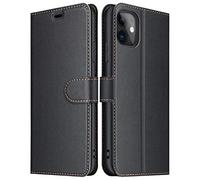 ELESNOW Funda para iPhone 11, Premium Cuero Billetera Tapa Flip Protectora Carcasa Case Magnético para Apple iPhone 11 (Negro)