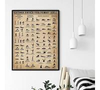 Eletina Divertido letrero de metal retro Ashtanga Vinyasa Yoga Primary Series Póster Yoga Wall Art Yoga Poses Poster Yoga Lover Gift Yoga Knowledge Poster Wall Decor Arts Decor Home Decor 8 "x12"