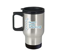 Eletina For Best Never Stop Learning Code Cup (Viaje) Programador Codificación Camisa Póster Pegatina Pin Calcomanía Arte Decoración Accesorios Divertida Taza de Café Regalo 396.9 g