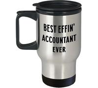 Eletina Taza de café con texto en inglés "Best Effin' Accountant Ever Travel,Quote for Mom's Day from Woman" Funny Mom, 14 onzas