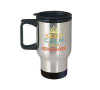 Eletina Taza de viaje de café con texto en inglés "Keep Calm I'm A Archaeologist"