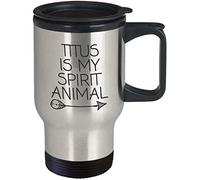 Eletina Titus Travel,Titus is My Spirit Animal,Travel,for Boyfriend,for Husband Funny Mom Coffee Mug Gift 396.9 g