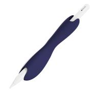 ELETIUO Agarre compatible con Apple Pencil Pro, 1ª/2ª generación, modelo USB-C, funda protectora de silicona, diseño ergonómico de doble cabeza, compatible con carga magnética y doble toque, azul