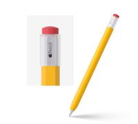 ELETIUO Funda de Silicona Compatible con Apple Pencil de 2ª generación, Funda Protectora de Agarre con Accesorios de Tapa Compatible con iPad Pro 11 de 12.9 Pulgadas, Color Amarillo