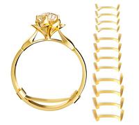 ELETIUO Juego de protectores de anillo de metal relleno para anillos sueltos, paquete de 12 unidades de 3 tamaños para diferentes anchos de banda, ajustador de tamaño de anillo invisible, espaciador