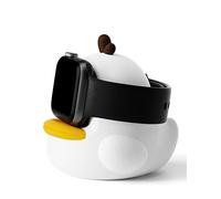 ELETIUO Soporte de carga compatible con Apple Watch Series 49/46/45/44/42/41/40/38 mm, iWatch Ultra2/Ultra/10/9/8/SE2/7/6/SE/5/4/3/2/1, base de carga de silicona de pato, soporta modo de soporte