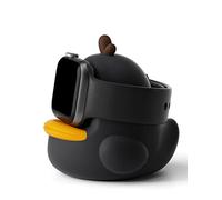 ELETIUO Soporte de Carga Compatible con Apple Watch Series 49/46/45/44/42/41/40/38 mm, iWatch Ultra2/Ultra/10/9/8/SE2/7/6/SE/5/4/3/2/1, Bonita Base de Silicona de Pato, soporta Modo de Soporte