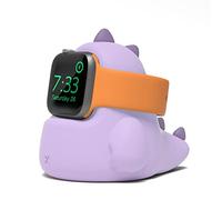 ELETIUO Soporte de carga compatible con Apple Watch Series Ultra/8/SE2/7/6/SE/5/4/3/2/1 (49 mm, 45 mm, 44 mm, 42 mm, 41 mm, 40 mm, 38 mm), compatible con modo de mesita de noche, morado