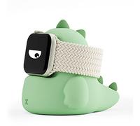 ELETIUO Soporte de Carga Compatible con Apple Watch Series Ultra/8/SE2/7/6/SE/5/4/3/2/1, Base de Carga para iWatch de Dinosaurio, Compatible con Modo de mesita de Noche, Verde Menta