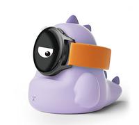 ELETIUO Soporte de carga compatible con Watch Series Ultra2/Ultra/9/8/SE2/7/6/SE/5/4/3/2/1 (38 mm-49 mm), soporte de carga para iWatch dinosaurio, soporta modo mesita de noche, morado