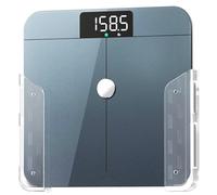 ELETIUO Soporte para báscula de pared con adhesivo y tornillos, se adapta a la mayoría de básculas digitales (hasta 30 mm de grosor), almohadillas de silicona antideslizantes, organizador de baño y