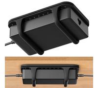 ELETIUO Soporte universal de silicona para cargador de laptop, organizador de montaje de ladrillo de alimentación debajo del escritorio para cargar ladrillos y cables, soporte flexible antideslizante