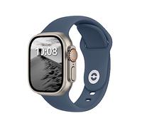 ELETTRONEO SB Correa Deportiva para Apple Watch Ultra 3 2 49mm, Series 11 10 46mm, 9 8 7 45mm 41mm, SE 6 5 4 44mm 40mm, 3 2 1 42mm 38mm Pulsera Strap, Azul Abismo