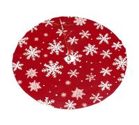 Eleva tu decoración navideña con una falda roja para árbol de Navidad: añade calidez y elegancia a la atmósfera festiva de 30 pulgadas