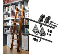 Eleva tu espacio: kit de herramientas de tubo redondo de acero de 3.3 a 20 pies para escaleras corredizas, incluye ruedas de deslizamiento suave para una movilidad sin esfuerzo, perfecto para uso