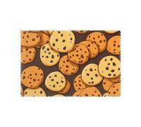 Eleva tu experiencia gastronómica con MSRHIUEF Cookies Food Chocolate Chip Galletas Impresiones Juego de 6 manteles individuales de 12 x 18 pulgadas
