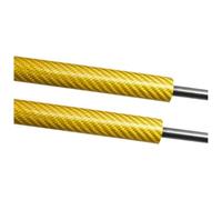 Elevación Soporta Resortes Golpes Para Aston Para Martin DB9 Coupe (2004-2016) Varilla Apoyo 261 Mm Resortes Gas Tapa Maletero Trasero(Yellow carbon fiber)