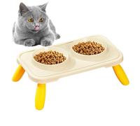 Elevado - Cuencos Dobles para Perros | Cuenco Inclinado a 10° Comida y Agua | Soporte Antideslizante para Perros pequeños y medianos ergonómico