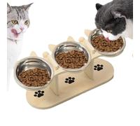 Elevado para Gatos | Soporte De Madera Inclinado - Estación De Alimentación para Gatos Y Perros | para Alimentar Mascotas Pequeñas y Medianas en Casa Interior Exterior Jardín