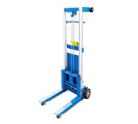 Elevador apilador con cabestrante, Plataforma elevadora manual portátil, Carro transportador ajustable - Adecuado para almacenes y transporte logístico(BR-227)