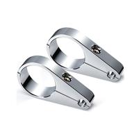 Elevador Barra De Manillar Abrazadera De Cable Embrague O Acelerador para Manillar Cuadro 1,25"/1,5" (2 Unidades) Clips para Línea Freno(1.5inch Chrome)