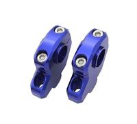 Elevador Barra Elevadores Manillar Universales Motocicleta 7/8" 22 Mm 2 Abrazaderas Ajustables Aleación Aluminio CNC Alzas Manillar Ajustables(Blue)