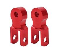 Elevador de Amortiguador Trasero de 2 Uds, Adaptador de Amortiguador con Orificio M10, Extensión de Altura para Motocicleta, Quad, ATV, Todoterreno(Rojo)