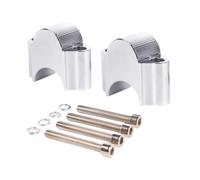 Elevador De Barra Manillar Motocicleta Abrazadera Elevadora Manillar De Montaje Elevación De 28mm 1 Par Montaje Abrazadera Aumento Motocross Manillar Riser(White)