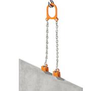 Elevador de barril 1T de acero al manganeso con cadena doble, elevador de tambor de cadena para tambores de plástico y hierro, agarre de barril para grúa y carretilla elevadora (carrera de 50 cm