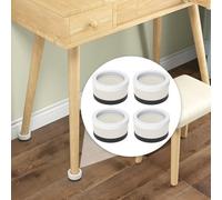 Elevador de cama antideslizante para muebles, 8,6 x 8,6 x 5,5 cm, capacidad de carga de 500 kg y almohadillas antivibración de polipropileno para mesas, sillas, armarios, era (negro 5,5 cm)